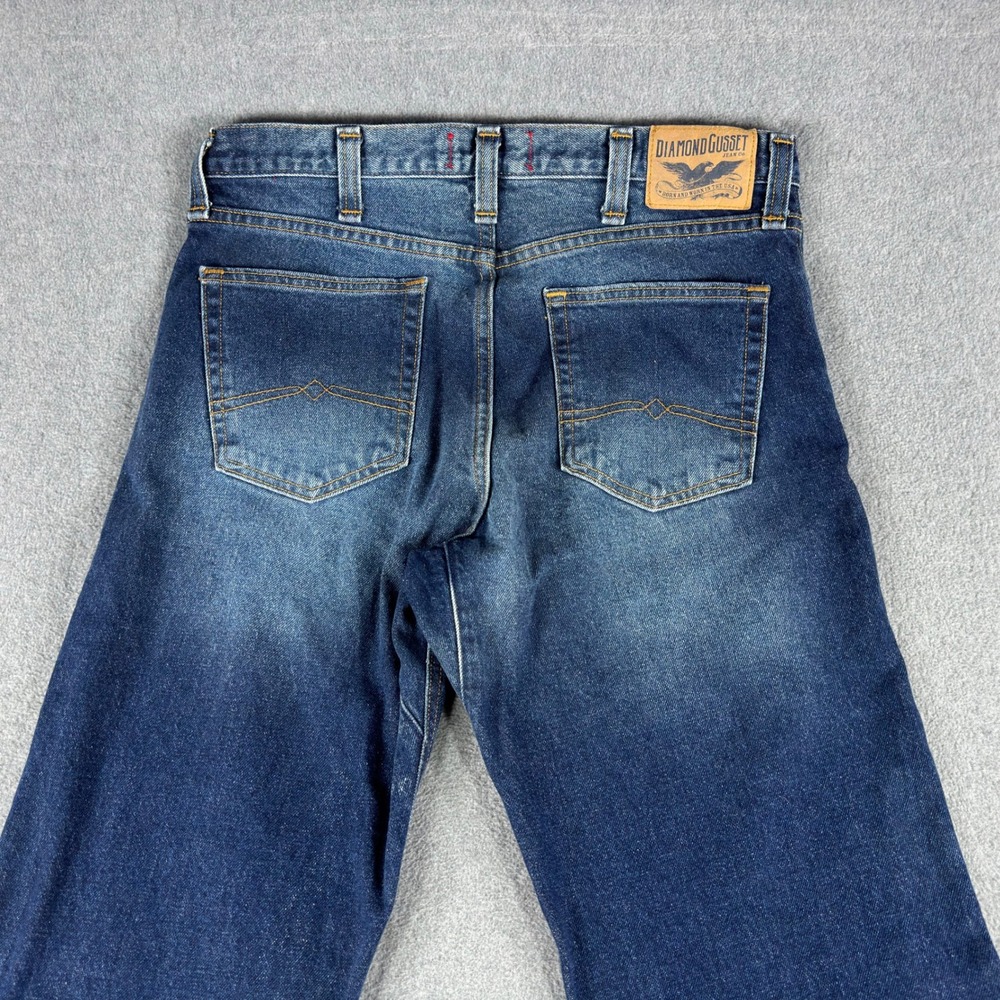 Diamond Gusset Mens Jeans Dark Blue Wash 34X34 Made In USA